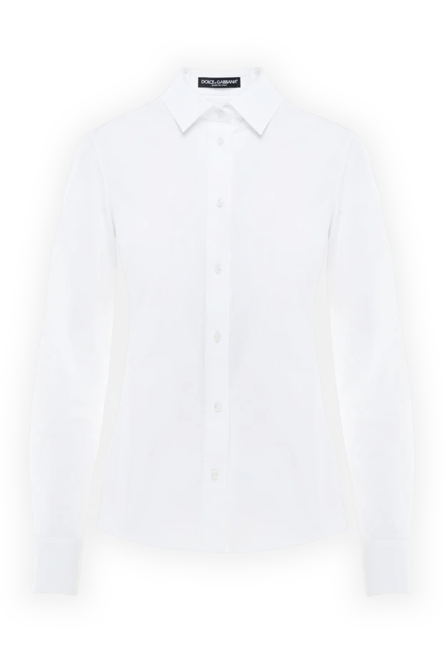 Dolce & Gabbana женские блуза из хлопка и эластана женская белая купить с ценами и фото 177954 - фото 1