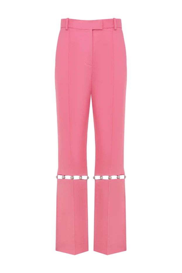 Giuseppe Di Morabito жіночі штани з бавовни та льону жіночі рожеві купити фото з цінами 177974 - фото 1