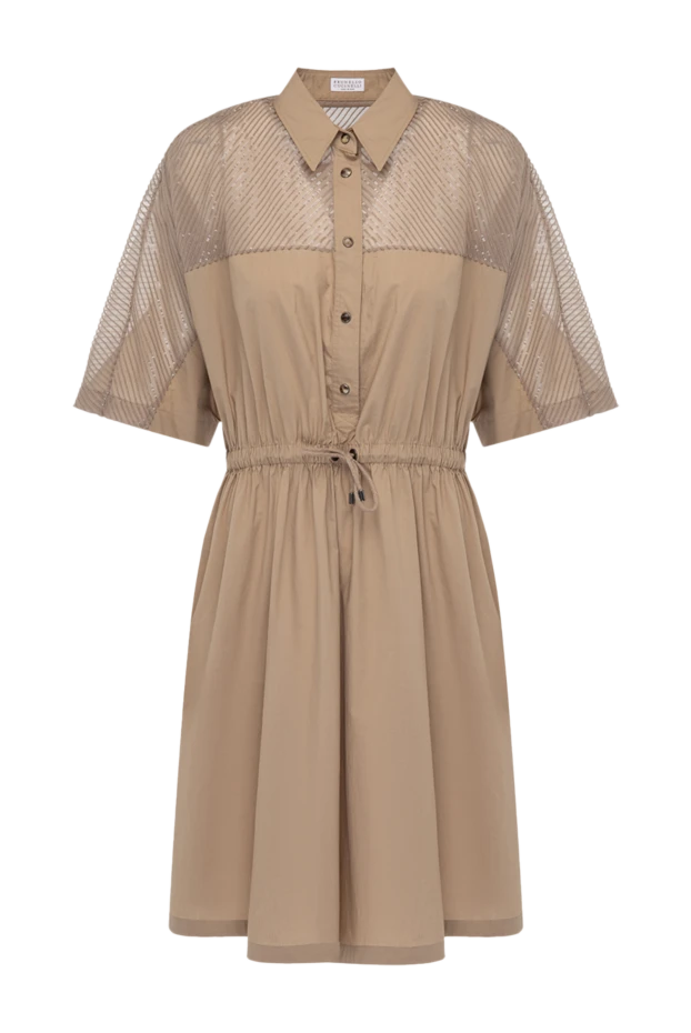 Beige cotton dress for women - photo 1