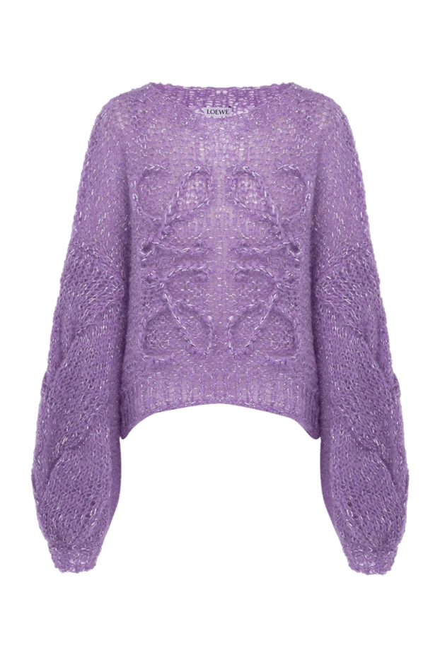 Loewe women's purple jumper with logo pattern 178032 - photo 1