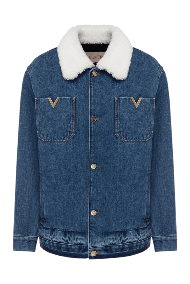 Valentino женские куртка джинсовая из хлопка женская голубая купить с ценами и фото 178043 - фото 1