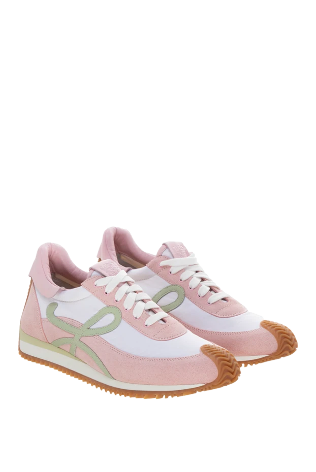 Loewe woman sneakers made of nubuck and polyester for women, pink 178045 - photo 3