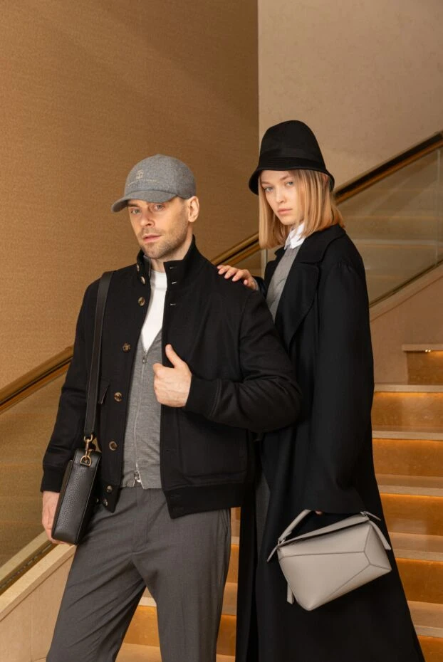 Loewe сумка повседневная из кожи женская серая 178047 - фото 2