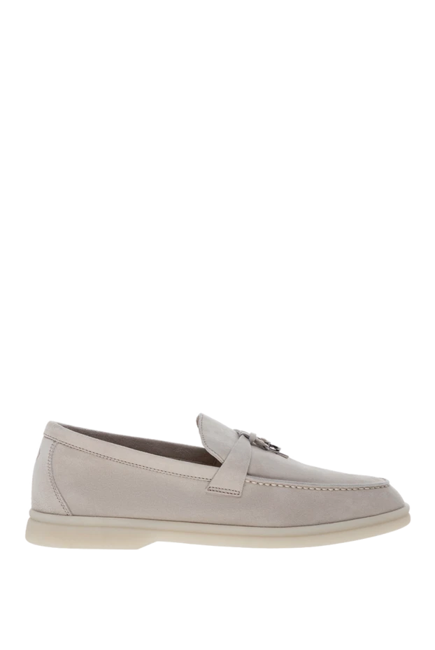 Loro Piana suede loafers gray beige 178051 - photo 1