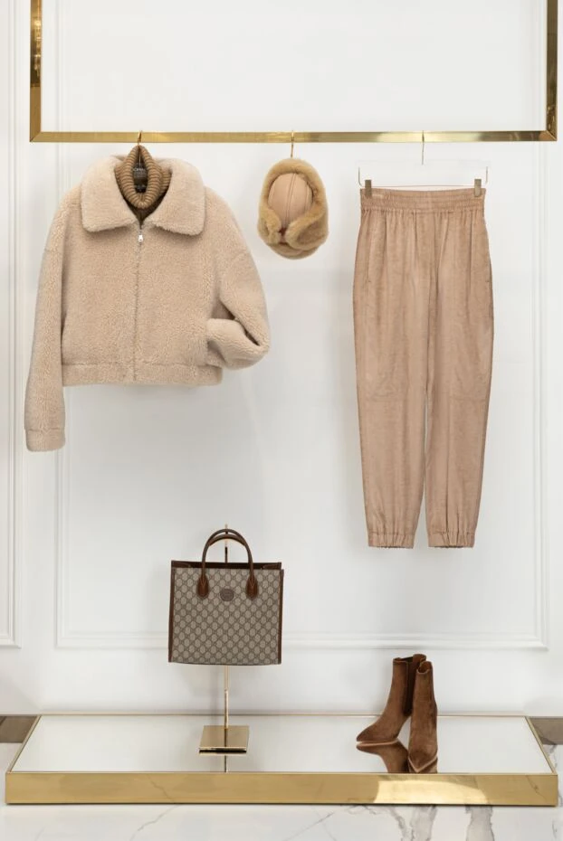 Loro Piana джемпер из кашемира и мохера женский бежевый 178059 - фото 2