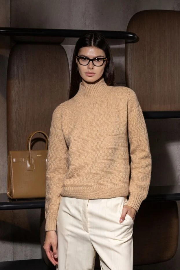 Loro Piana джемпер из кашемира женский бежевый 178060 - фото 3