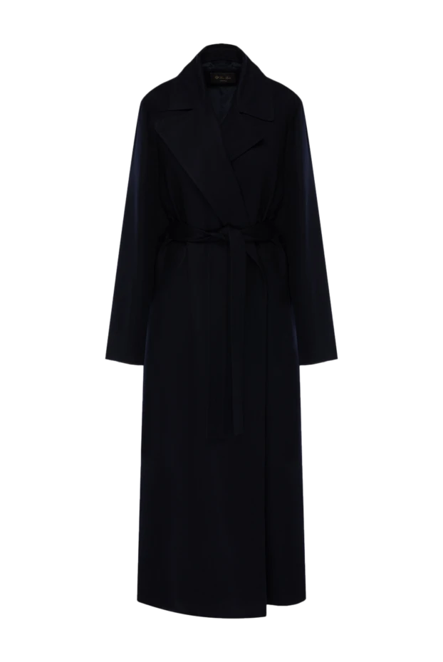 Loro Piana пальто з кашеміру та шовку жіноче синє 178065 - фото 1