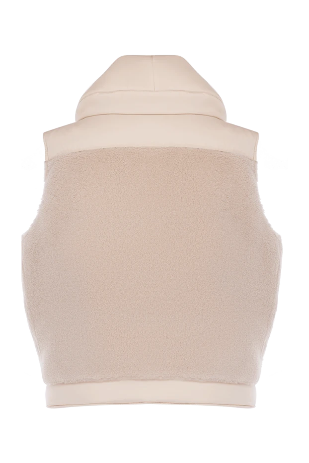 Loro Piana жилет из кашемира и шелка двусторонний женский бежевый 178066 - фото 2