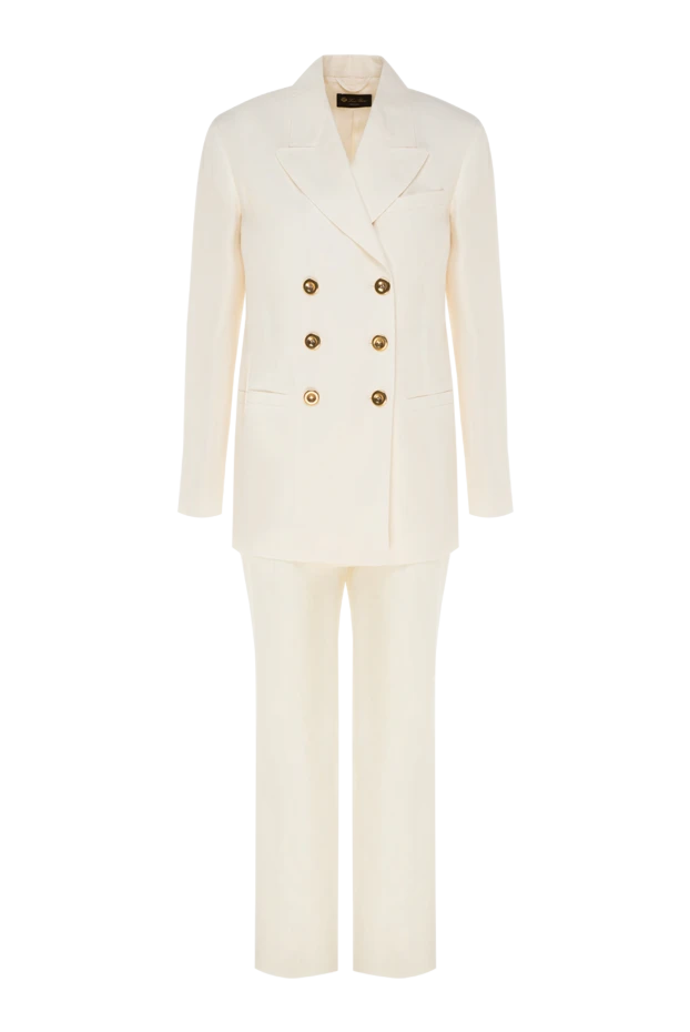 Loro Piana woman white women's suit with silk and viscose trousers buy with prices and photos 178070 - photo 1