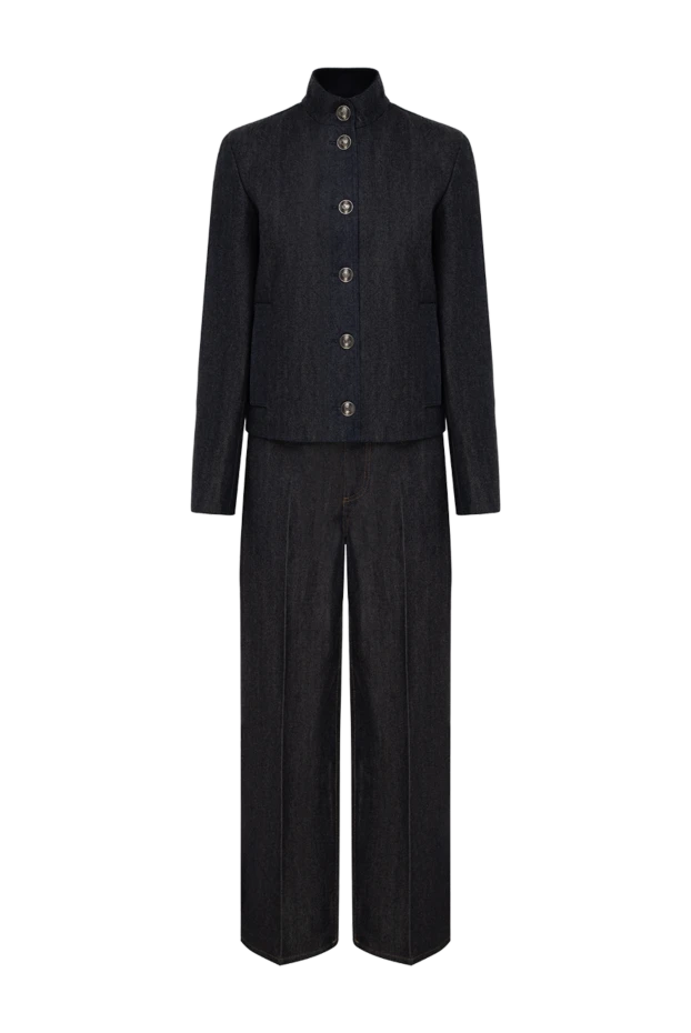 Loro Piana woman women's blue suit with cotton and cashmere trousers buy with prices and photos 178072 - photo 1