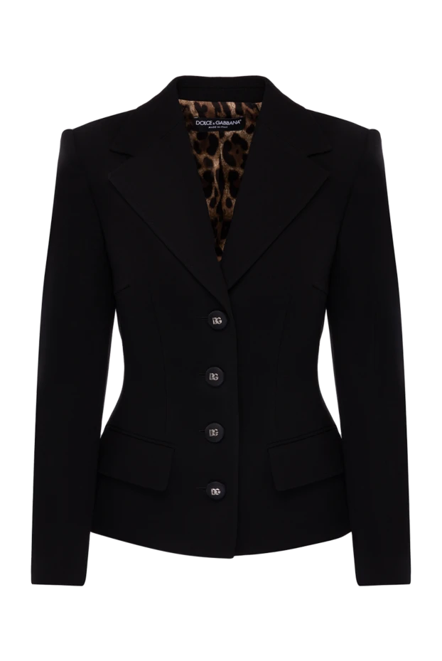 Dolce & Gabbana жіночі жакет з вовни та еластану жіночий чорний купити фото з цінами 178082 - фото 1