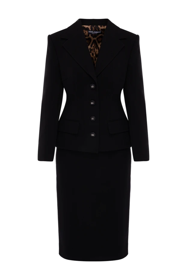 Dolce & Gabbana woman women's black suit with a skirt made of wool and elastane buy with prices and photos 178083 - photo 1