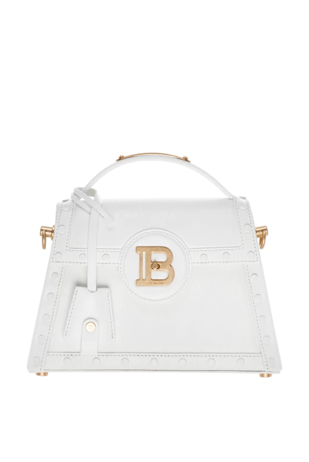 Balmain women's leather shoulder bag white 178091 - photo 1