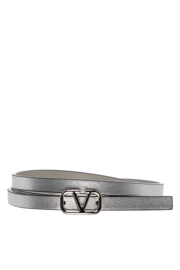 Valentino woman genuine leather belt for women, gray 178096 - photo 1