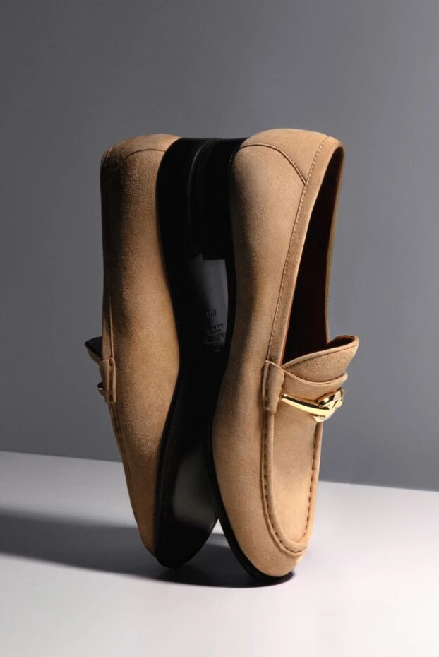 Beige suede moccasins for women - photo 2