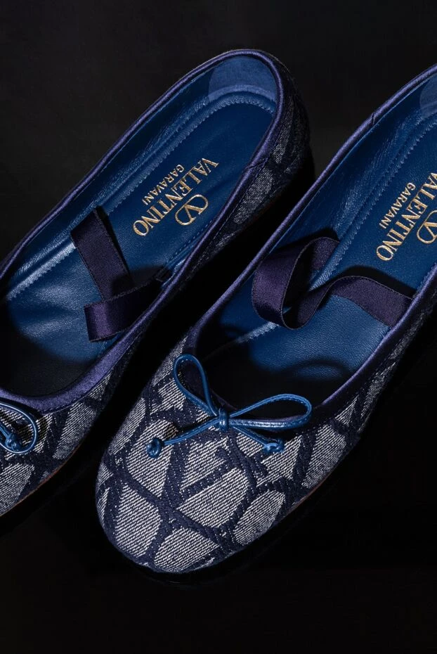 Valentino shoes without heels made of cotton and polyester blue for women 178108 - photo 3