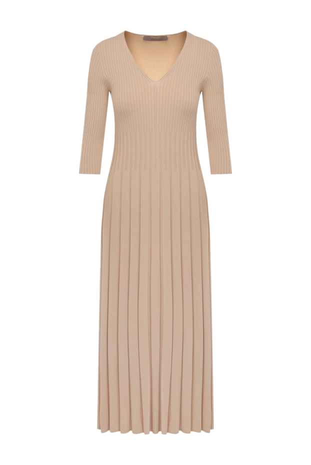 D.Exterior woman women's beige knitted dress made of viscose and polyamide buy with prices and photos 178126 - photo 1