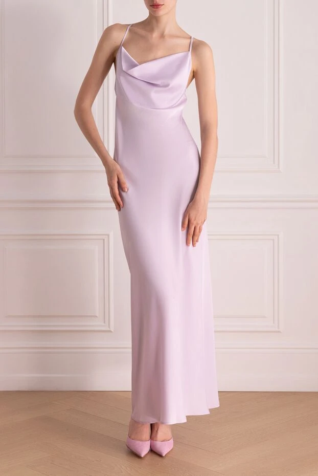 D.Exterior woman women's purple polyester and elastane dress 178145 - photo 2