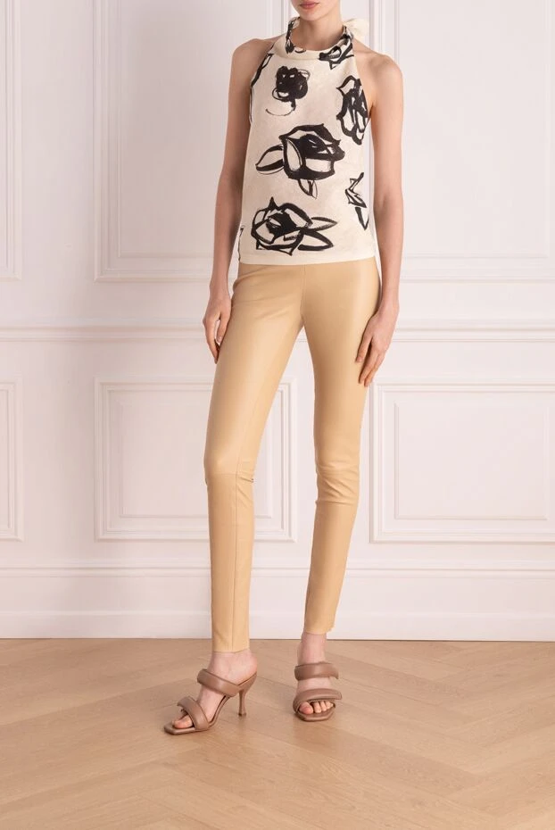 Max&Moi woman leggings made of genuine leather for women, beige buy with prices and photos 178149 - photo 2