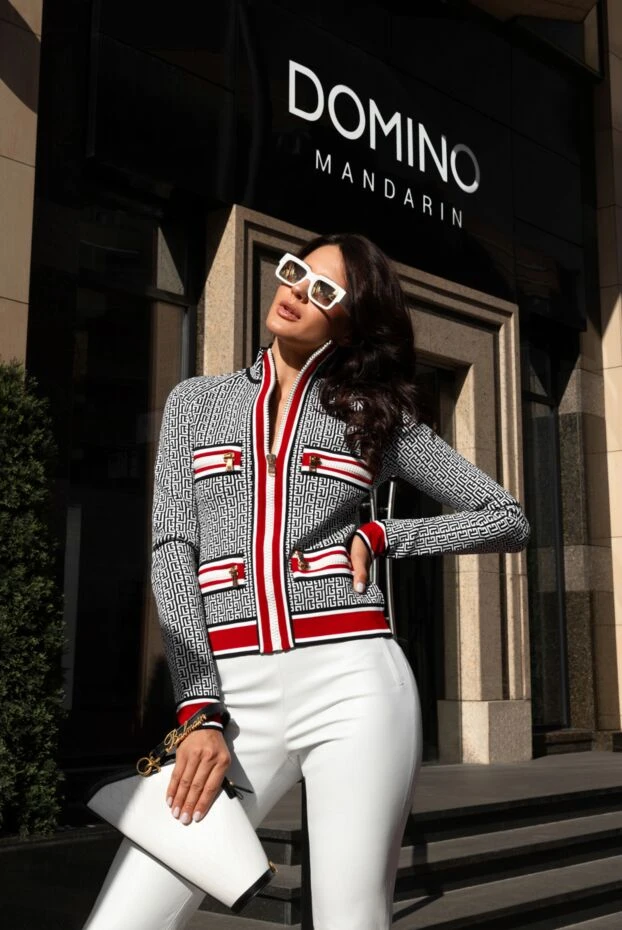 Max&Moi pants made of genuine leather for women white 178152 - photo 2