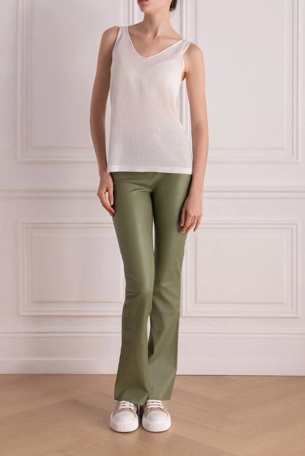 Max&Moi woman women's genuine leather trousers green buy with prices and photos 178155 - photo 2