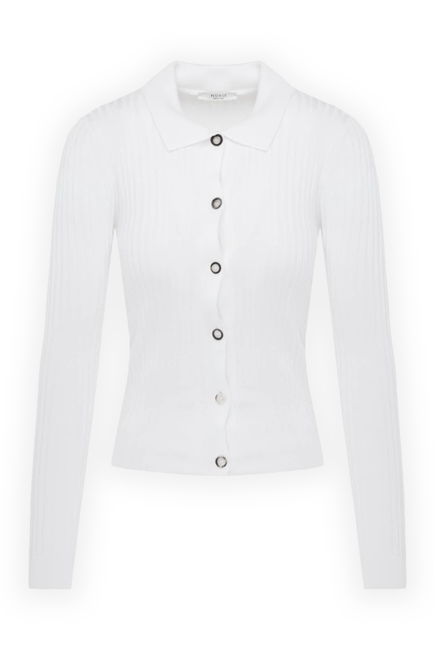 Polyester and viscose cardigan for women white