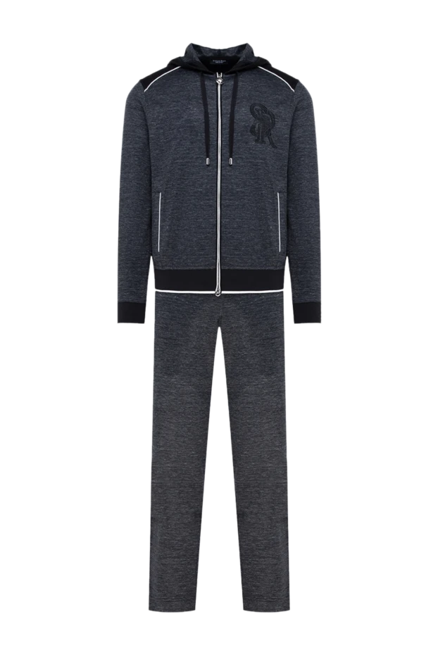 Stefano Ricci прогулочный костюм из шелка и льна мужской серый 178193 - фото 1