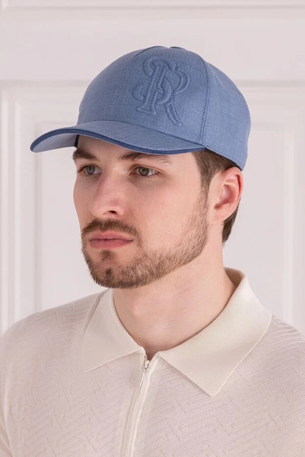 Stefano Ricci кепка голубая мужская 178198 - фото 2