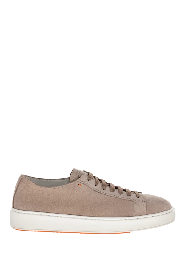 Santoni man beige suede sneakers for men 178210 - photo 1