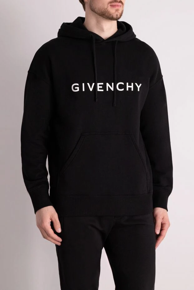 Givenchy мужские худи из хлопка мужское черное 178223 - фото 3