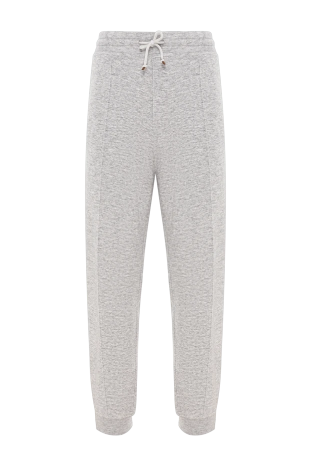 Premium cashmere and cotton joggers with elastic waistband - photo 1