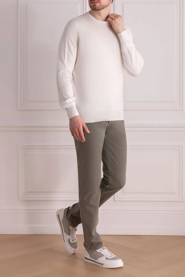 Brunello Cucinelli cotton jumper for men white 178246 - photo 2