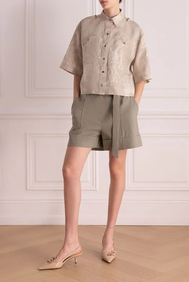 Brunello Cucinelli shorts for women green 178269 - photo 2