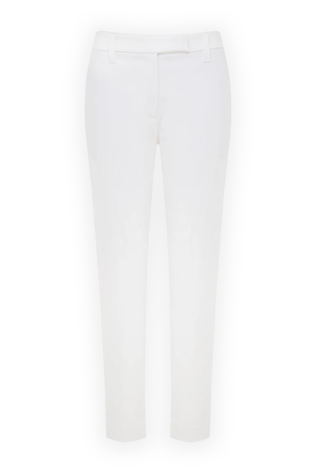 Pants made of cotton and elastane for women white