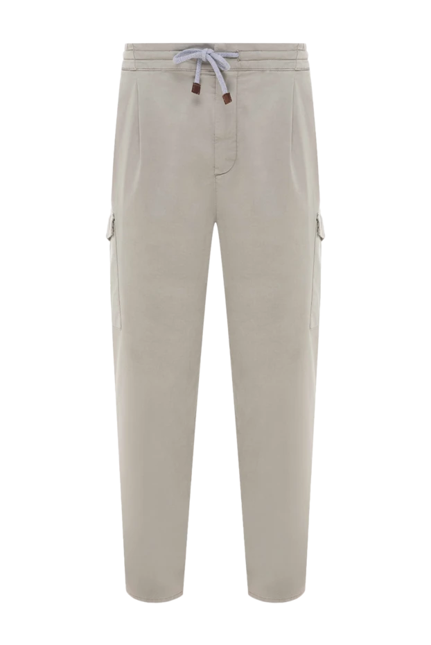 Brunello Cucinelli beige cotton and elastane pants for men 195740 - photo 1
