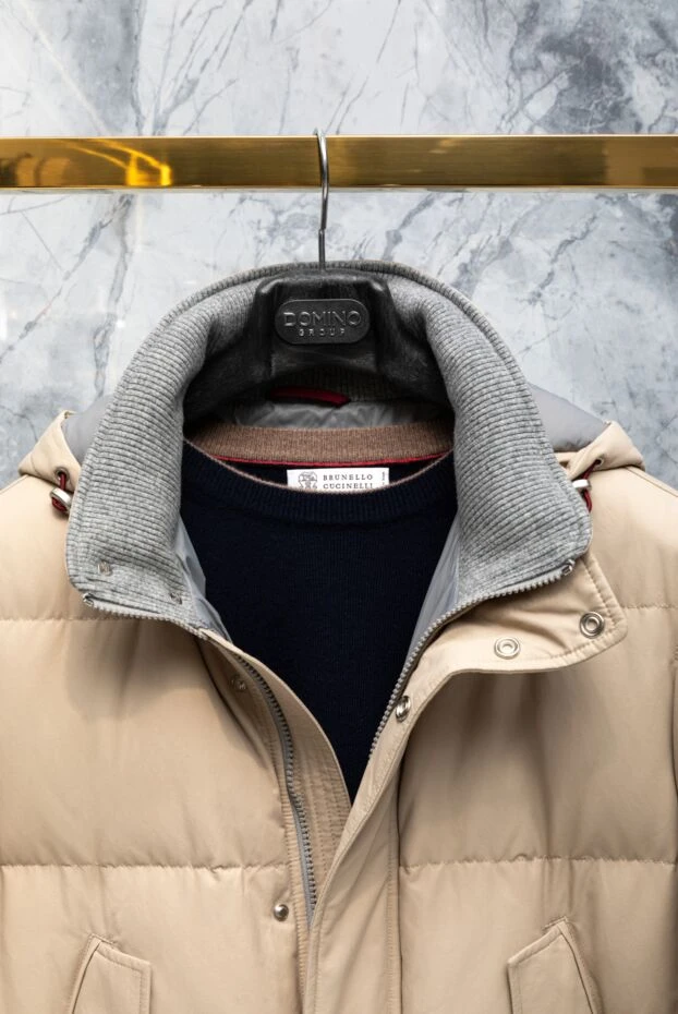 Brunello Cucinelli теплий кашеміровий джемпер чоловічий синій 178302 - фото 2