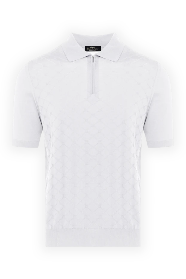 Cesare di Napoli men's white silk polo shirt 178329 - photo 1