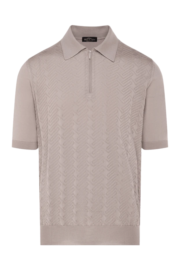 Cesare di Napoli man men's beige silk polo buy with prices and photos 178333 - photo 1