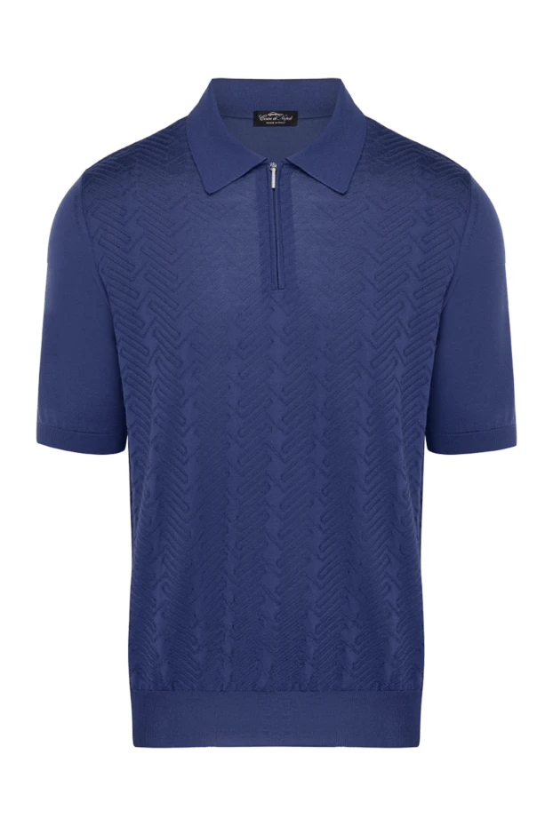 Cesare di Napoli man blue silk polo for men buy with prices and photos 178334 - photo 1