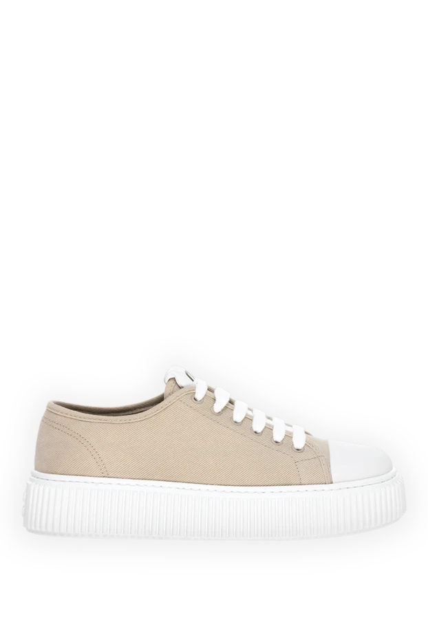 Miu Miu woman cotton sneakers for women, beige 178354 - photo 1