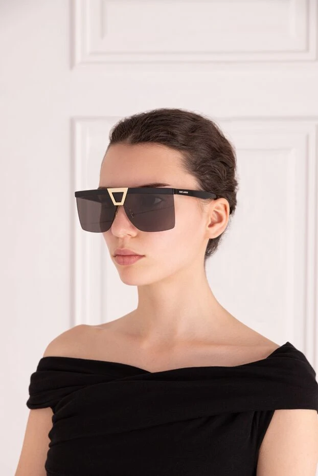 Saint Laurent woman women's sunglasses, black, plastic 178388 - photo 2