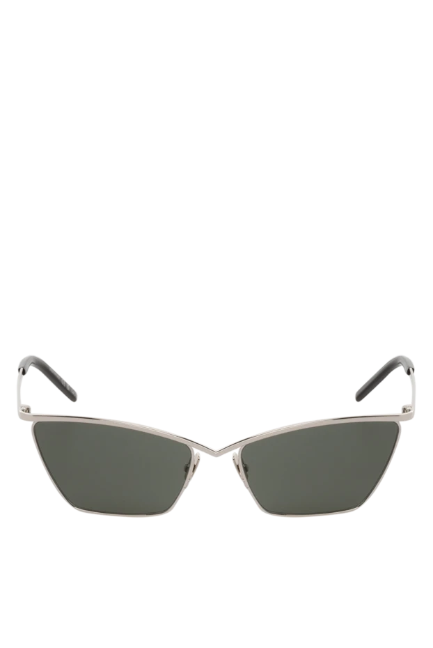 Saint Laurent женские очки солнцезащитные из металла серые купить с ценами и фото 178392 - фото 1