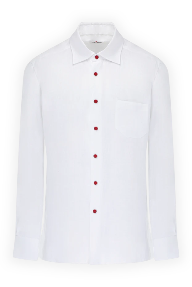 Kiton white linen shirt for men 178413 - photo 1