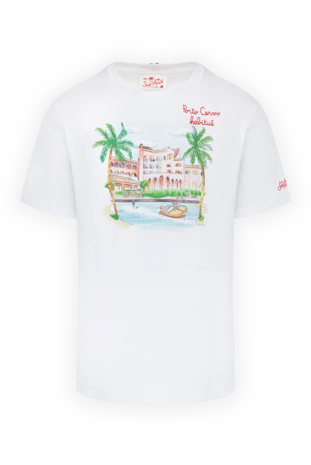 MC2 Saint Barth men's white cotton t-shirt with print 178415 - photo 1