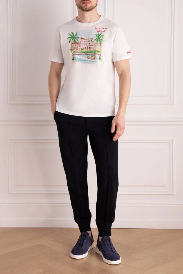 MC2 Saint Barth мужские футболка из хлопка белая мужская купить с ценами и фото 178415 - фото 2