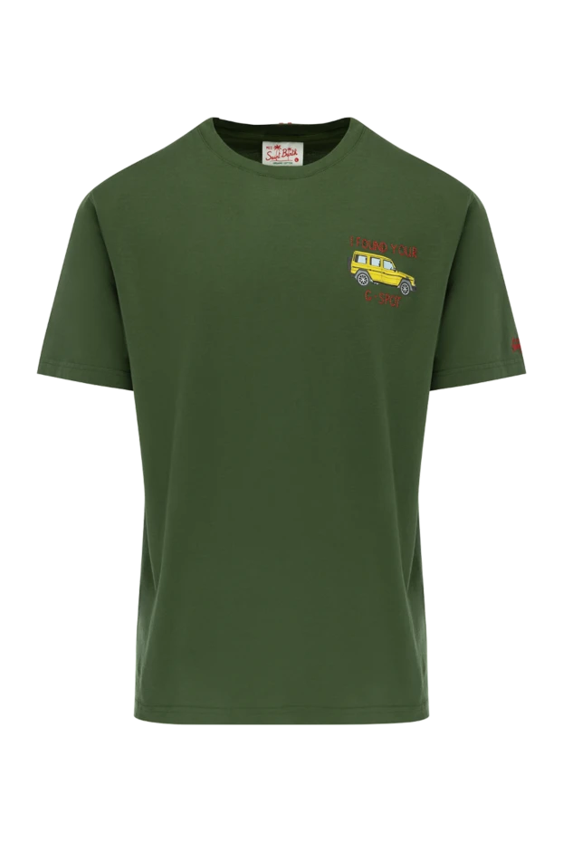 MC2 Saint Barth мужские футболка из хлопка зеленая мужская купить с ценами и фото 178418 - фото 1