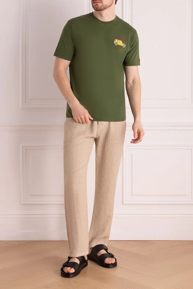 MC2 Saint Barth men's green t-shirt with a bright suv design 196579 - photo 2