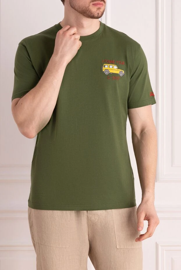 MC2 Saint Barth men's green t-shirt with a bright suv design 196579 - photo 3