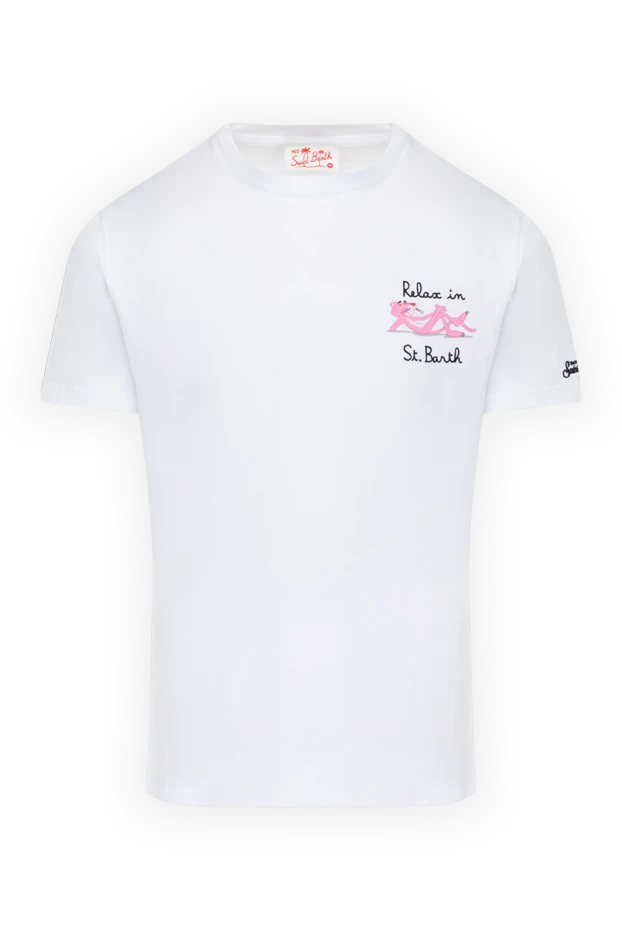 MC2 Saint Barth мужские футболка из хлопка белая мужская купить с ценами и фото 178419 - фото 1