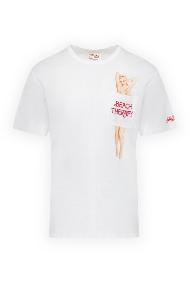 MC2 Saint Barth man white linen t-shirt for men 178421 - photo 1